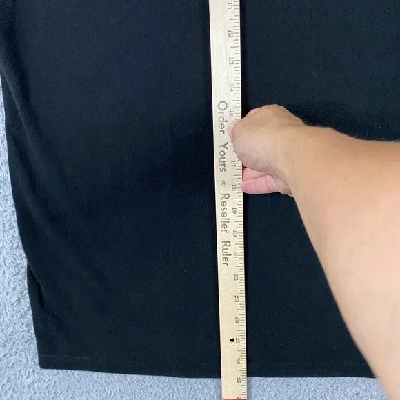 AMI Polo Shirt Mens Medium Short Sleeve Black Mesh Knit Logo - Picture 8 of 10